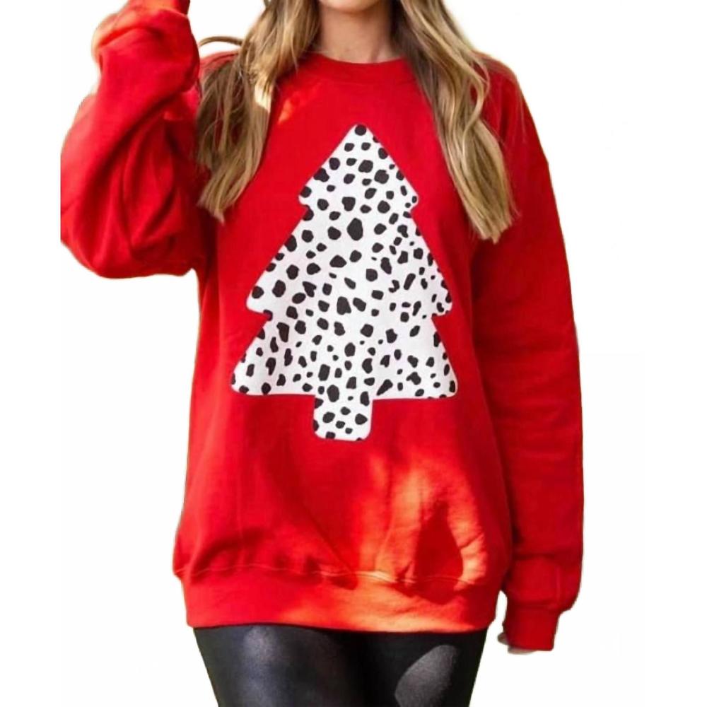 NEW OLIVER & OTIS dalmatian sweatshirt in red